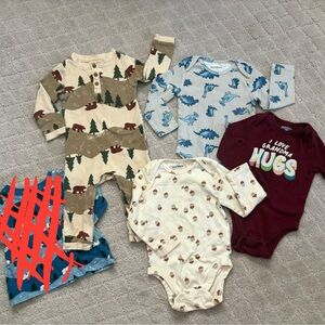 Old Navy 12-18m Cotton Bundle Long Sleeve Onesie Romper